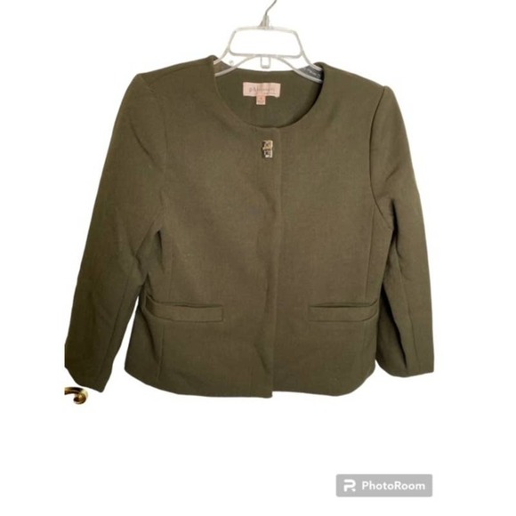 Philosophy Dark Green Womens Cropped Blazer size 6 - Picture 1 of 3